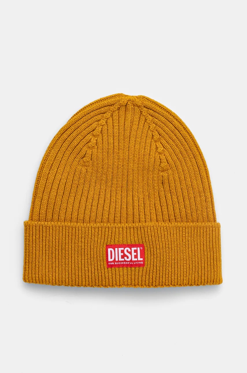 Vunena kapa Diesel boja: narančasta, od tanke pletenine, vunena