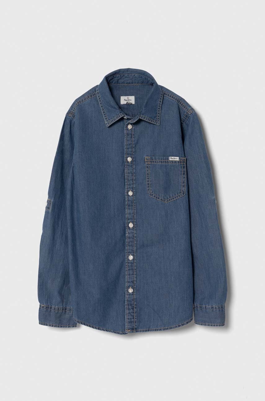 Dječja pamučna košulja Pepe Jeans PORTEZ JR boja: tamno plava