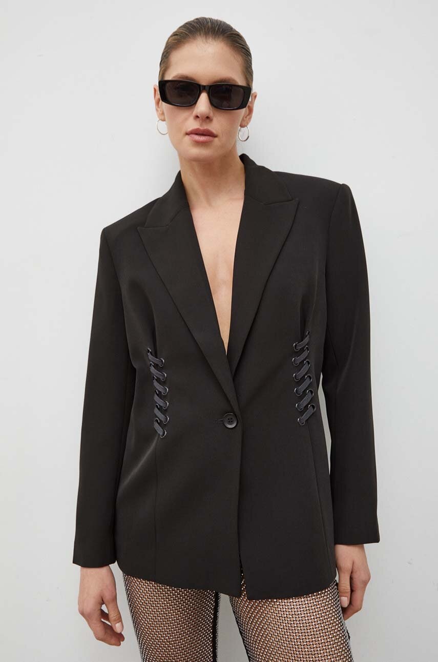 Sako 2NDDAY 2ND Saga - Essential Suiting boja: crna, jednoredno zakopčavanje, bez uzorka, 2241115165