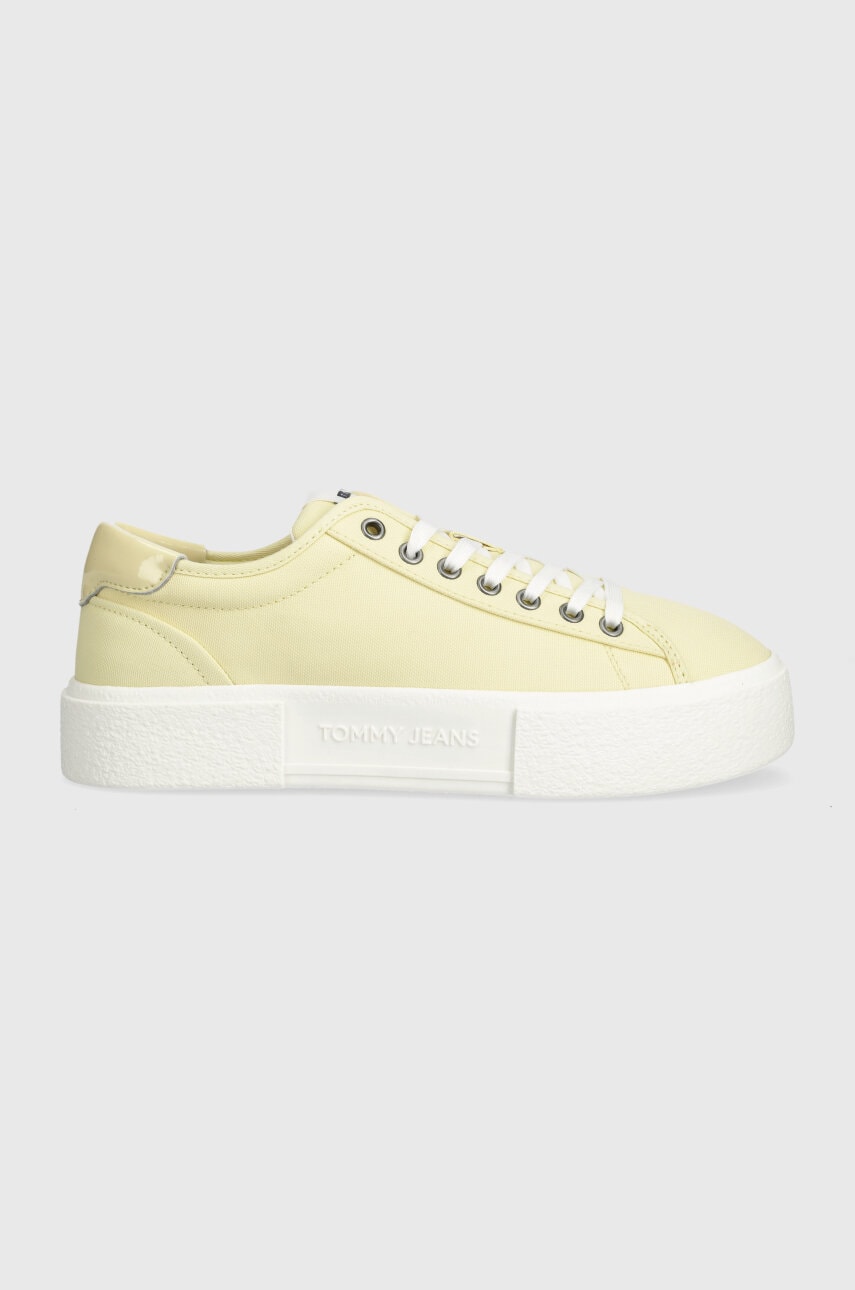 Tenisice Tommy Jeans TJW FOXING FLATFORM SNEAKER za žene, boja: žuta, EN0EN02480