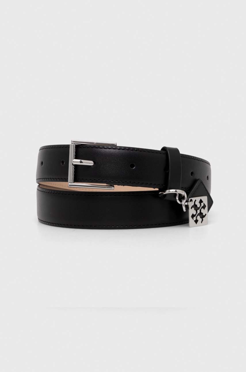 Kožni remen Tory Burch 1" Swing za žene, boja: crna, 155045.001