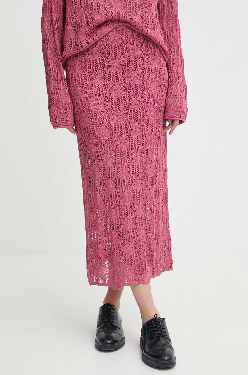 Suknja Pepe Jeans GWEN SKIRT boja: ružičasta, maxi, pencil, PL901121