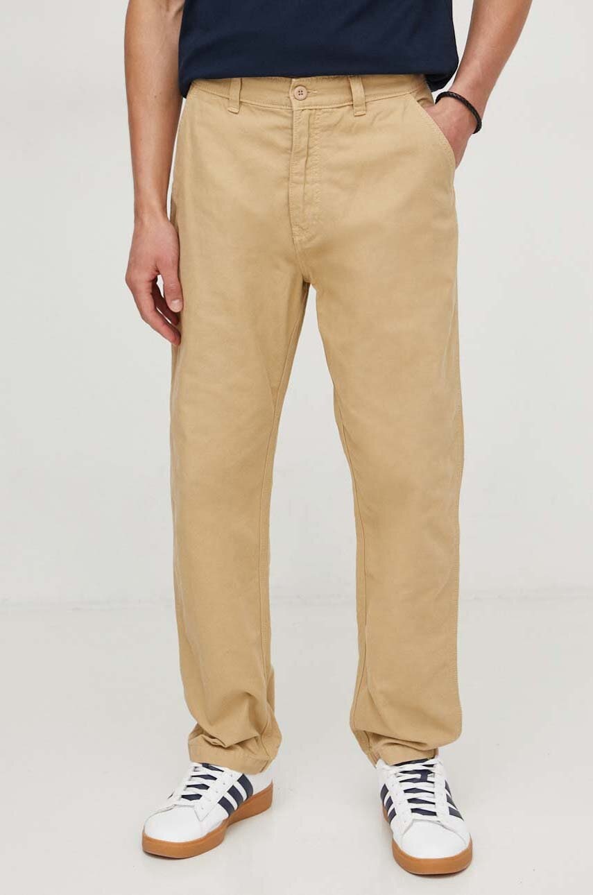 Pamučne hlače Pepe Jeans RELAXED STRAIGHT CARPENTER PANT boja: bež, ravni kroj, PM211649