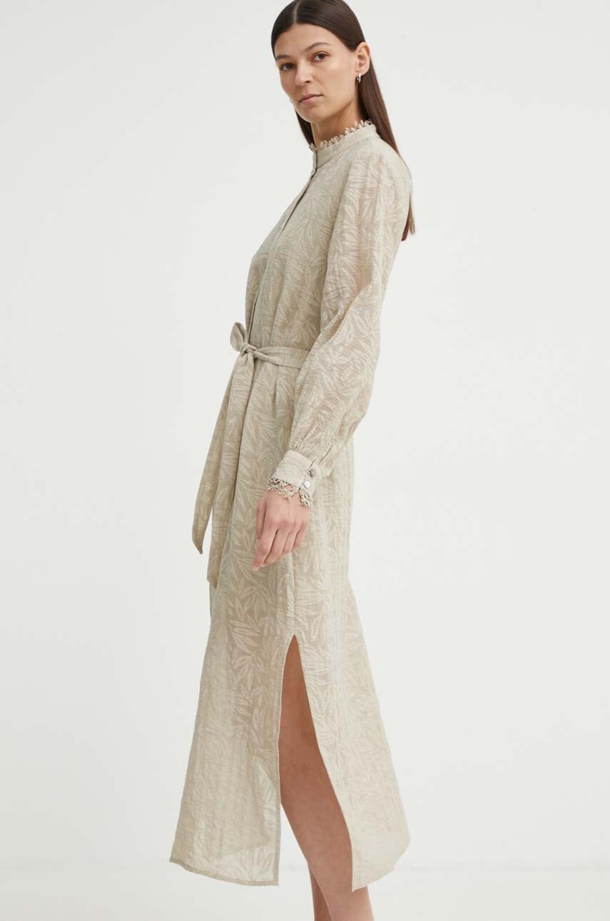 Haljina Bruuns Bazaar MacluraBBCarlia dress boja: bež, maxi, ravna, BBW3994