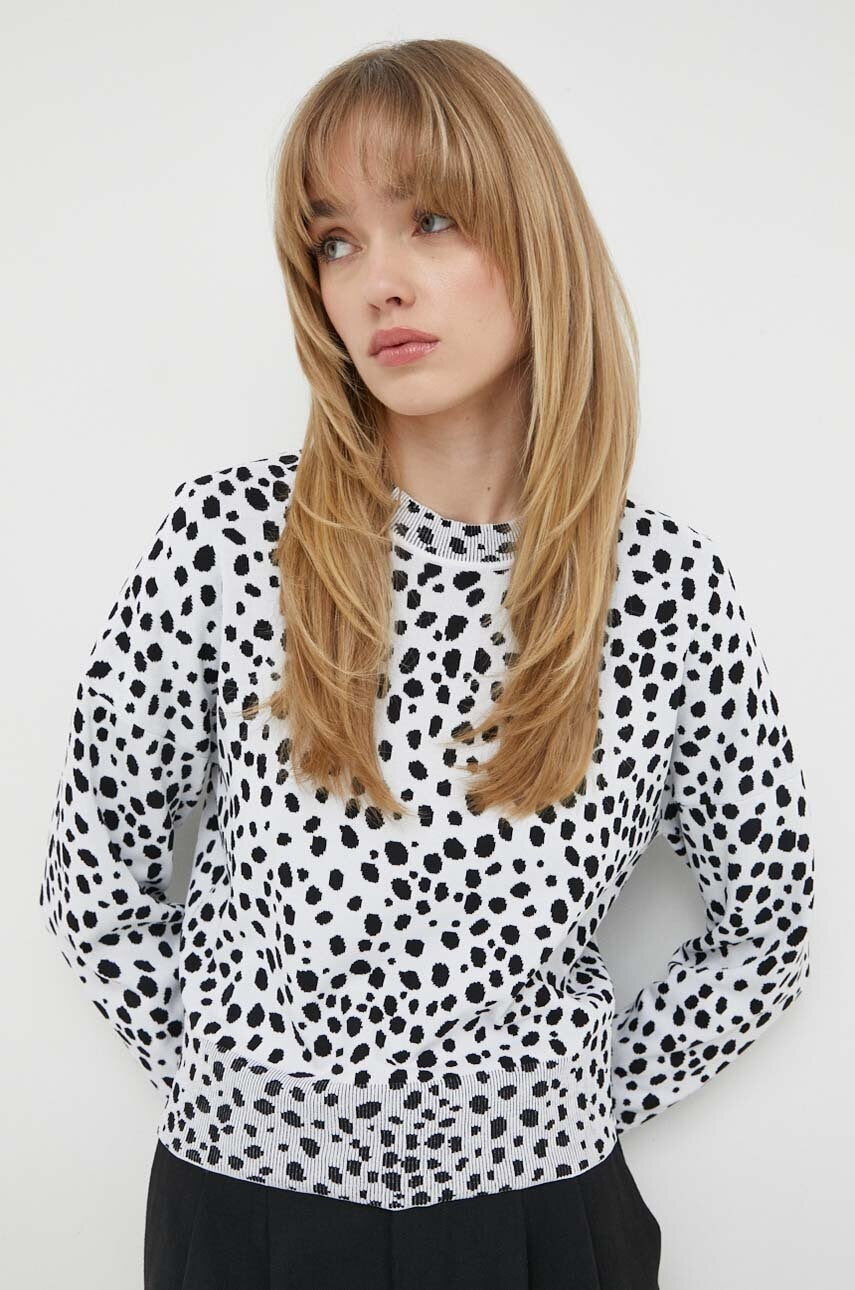 Pulover Moschino Jeans za žene, boja: bijela