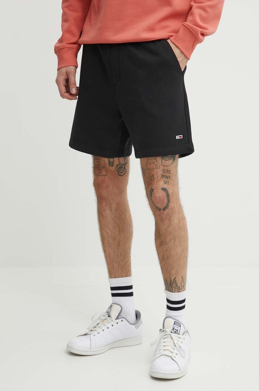 Kratke hlače Tommy Jeans za muškarce, boja: crna, DM0DM18978