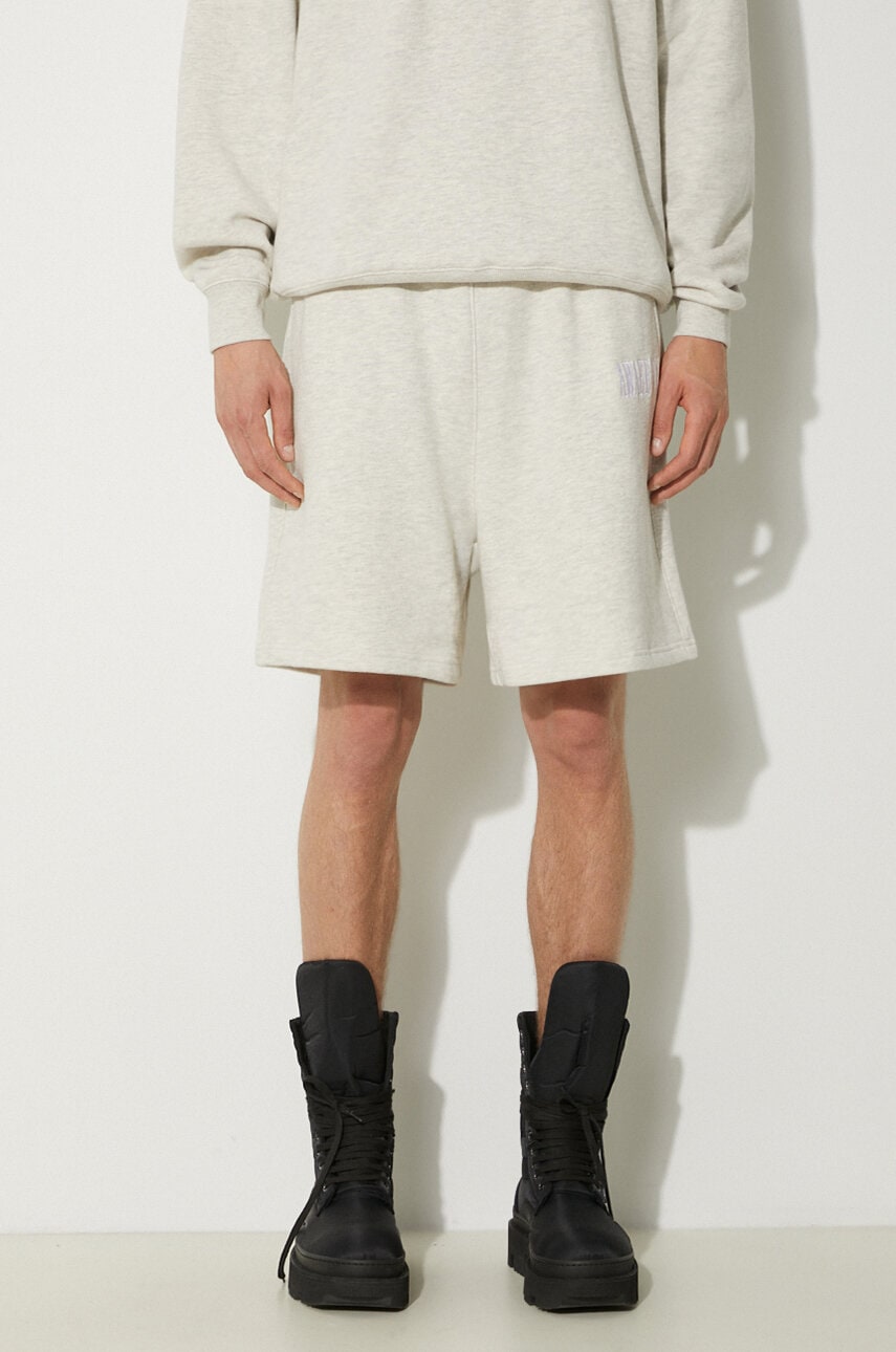 Bombažne kratke hlače Awake NY Awake Sweatshort siva barva, SP24-PA006