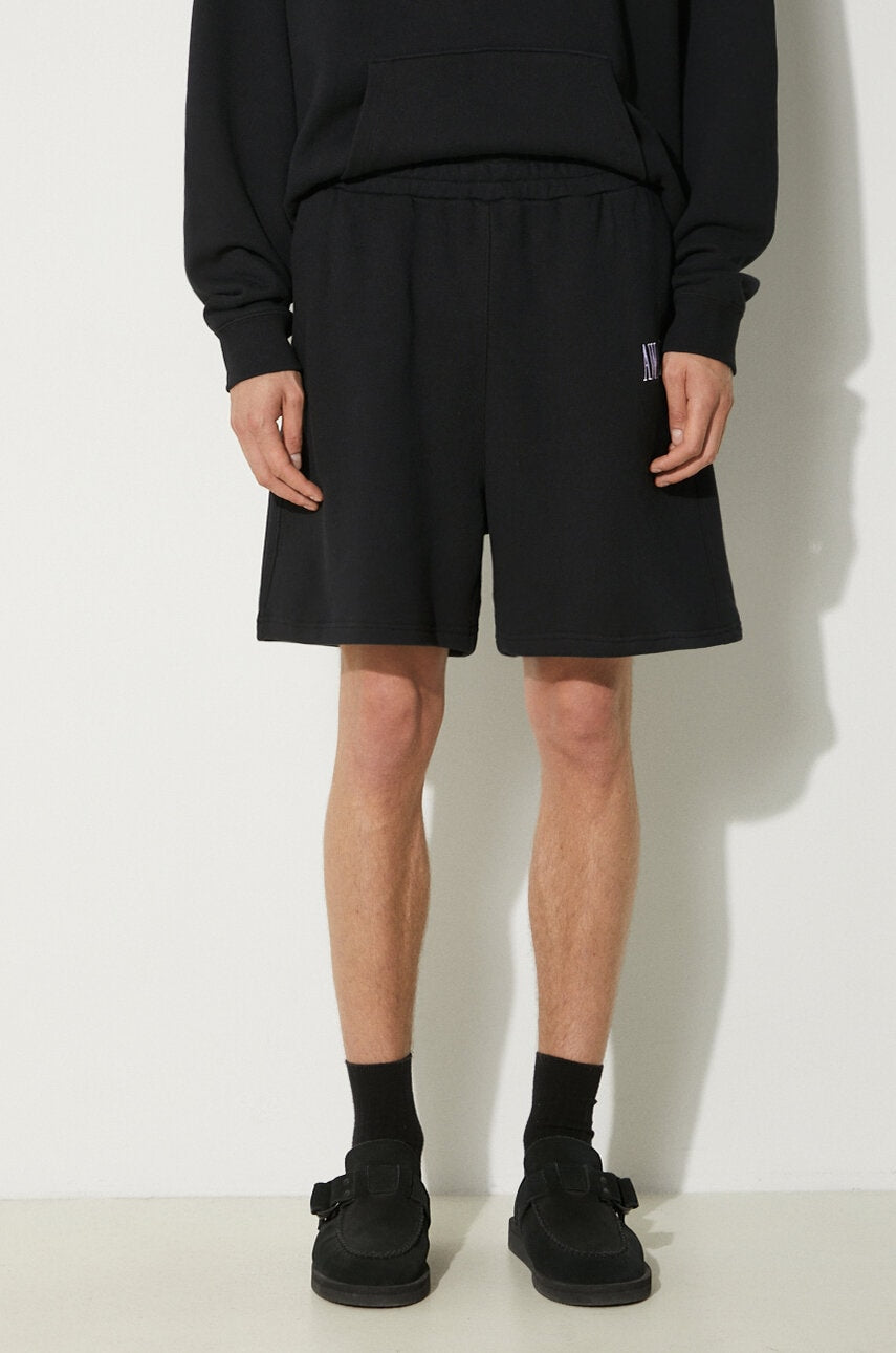 Bombažne kratke hlače Awake NY Awake Sweatshort črna barva, SP24-PA006