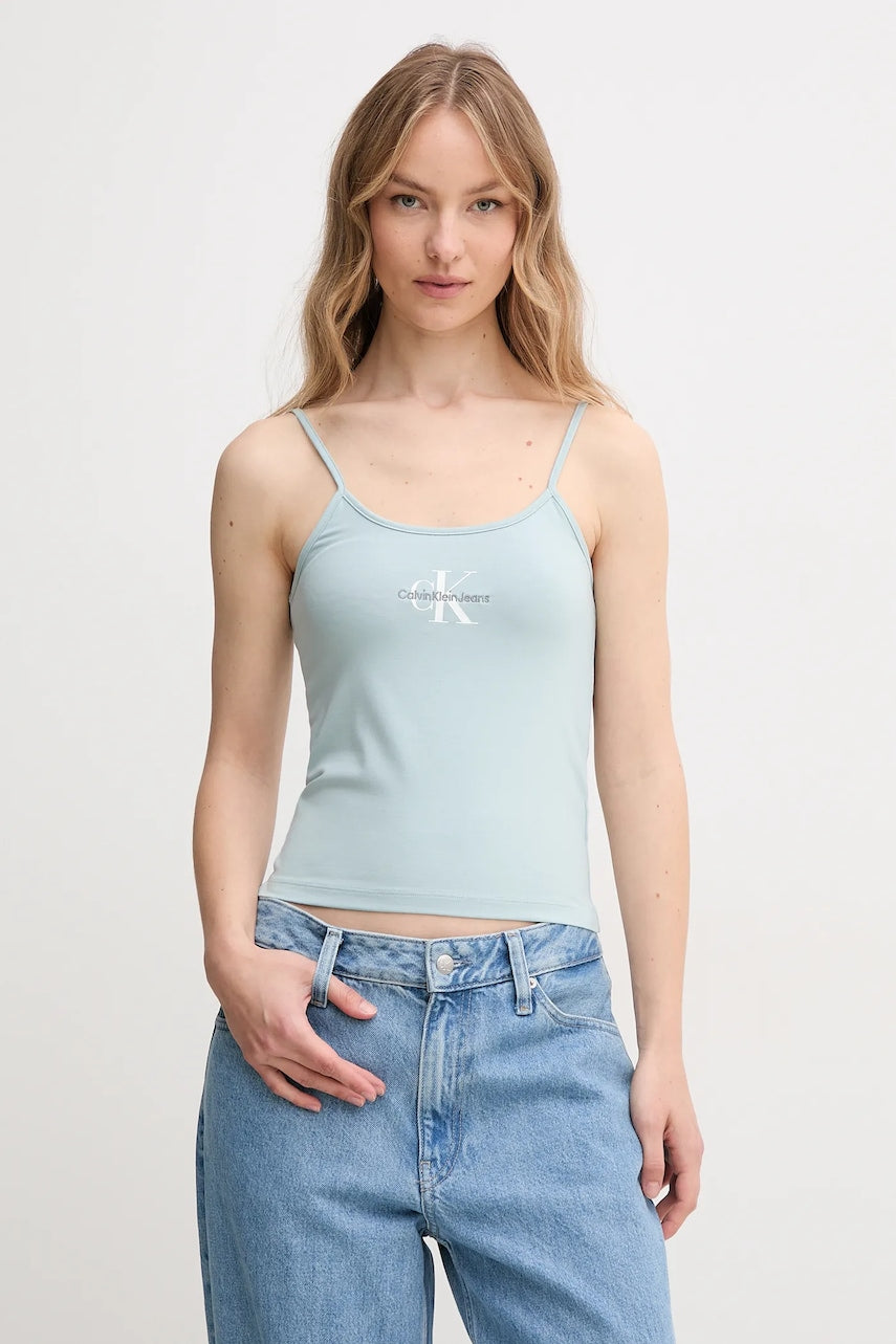 Top Calvin Klein Jeans za žene, boja: tirkizna, J20J223105