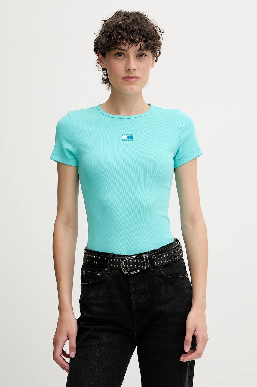 Majica kratkih rukava Tommy Jeans za žene, boja: crna, DW0DW17881