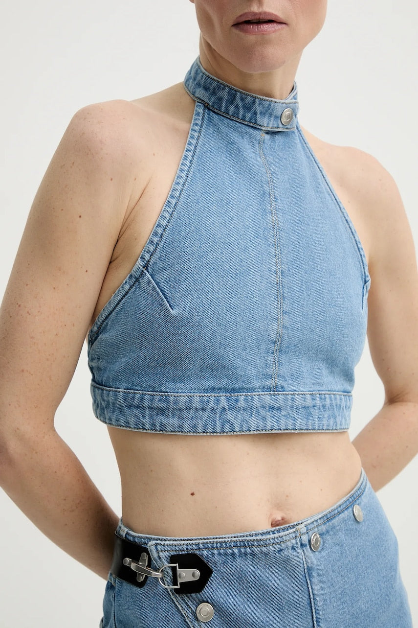 Majica iz jeansa Nanushka ARINA ženska, NW25RSTP09053