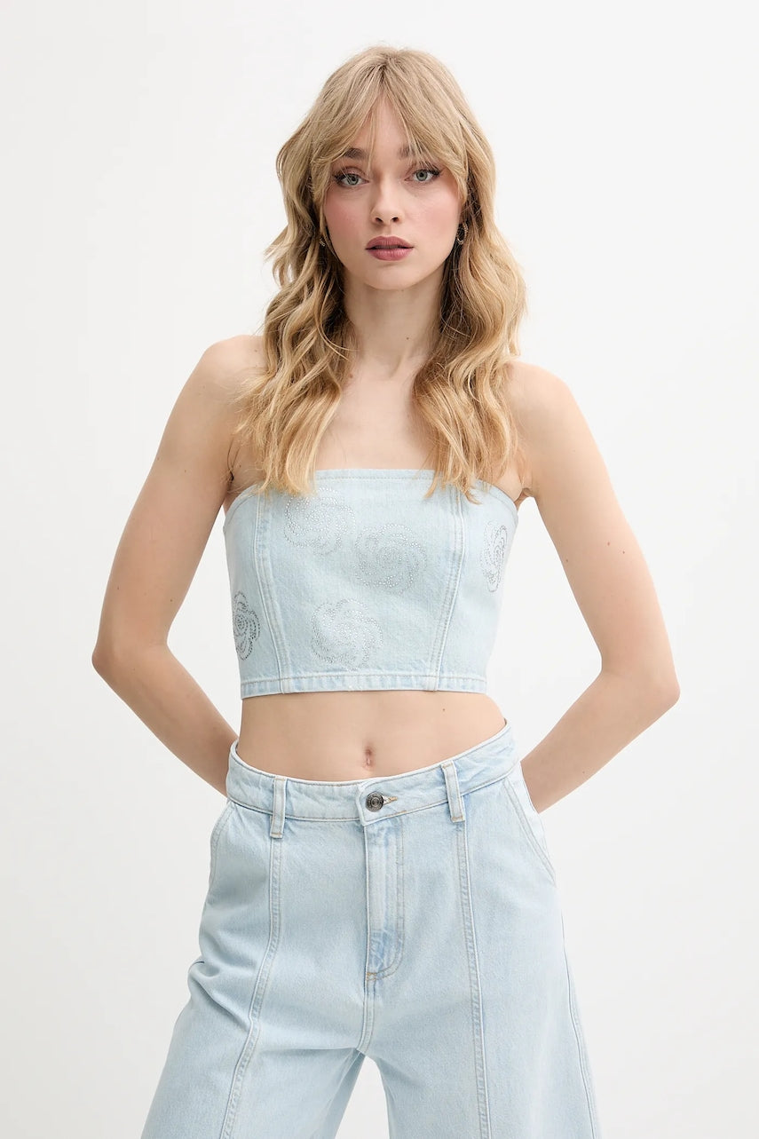 Top iz jeansa Rotate ženski, 1140621468