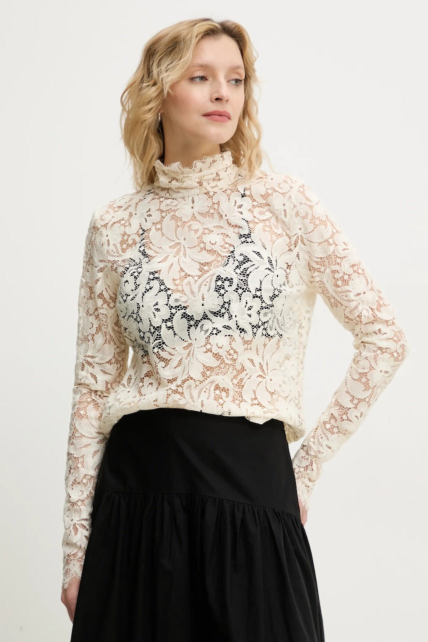 Bluza A.L.C. Indy za žene, boja: bež, s uzorkom, 5TOPS01793