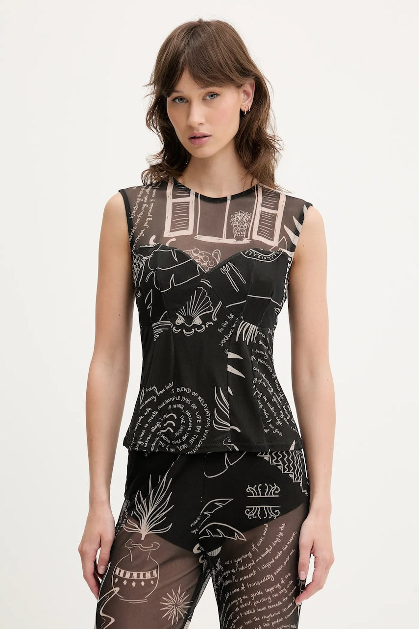 Top Never Fully Dressed črna barva, NFDTO1724