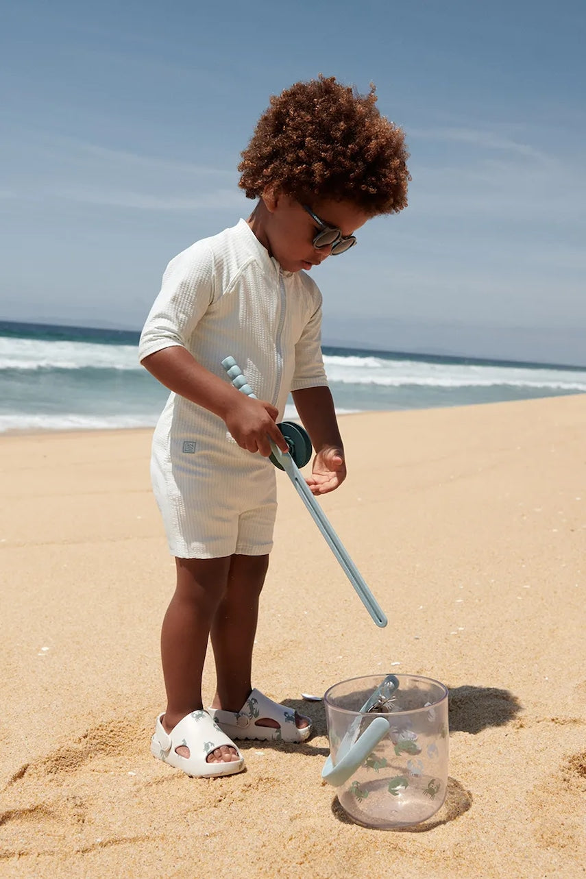 Dječji kupaći kostim Liewood Max Seersucker Shortsleeve Swim Jumpsuit LW17603