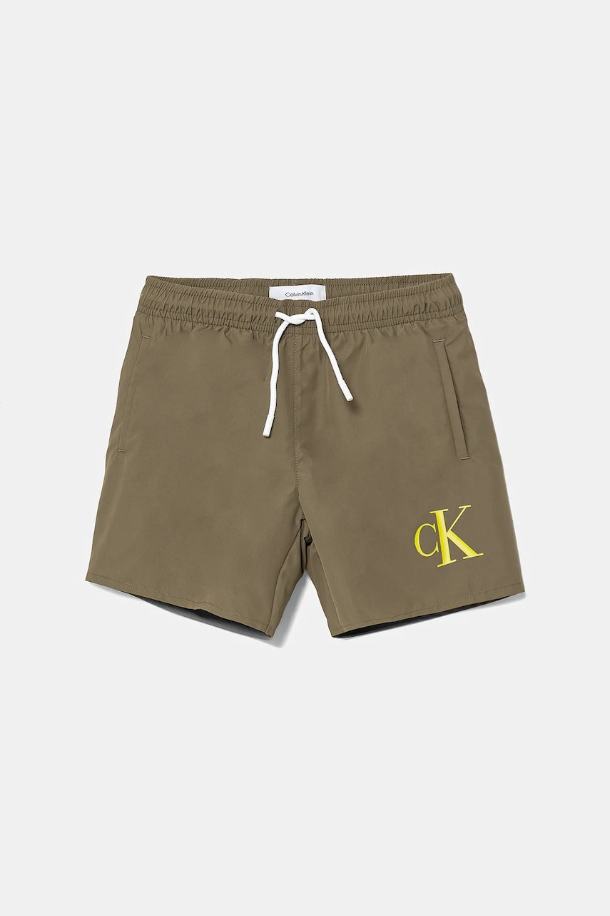 Dječje kratke hlače za kupanje Calvin Klein Jeans boja: zelena, KV0KV00056