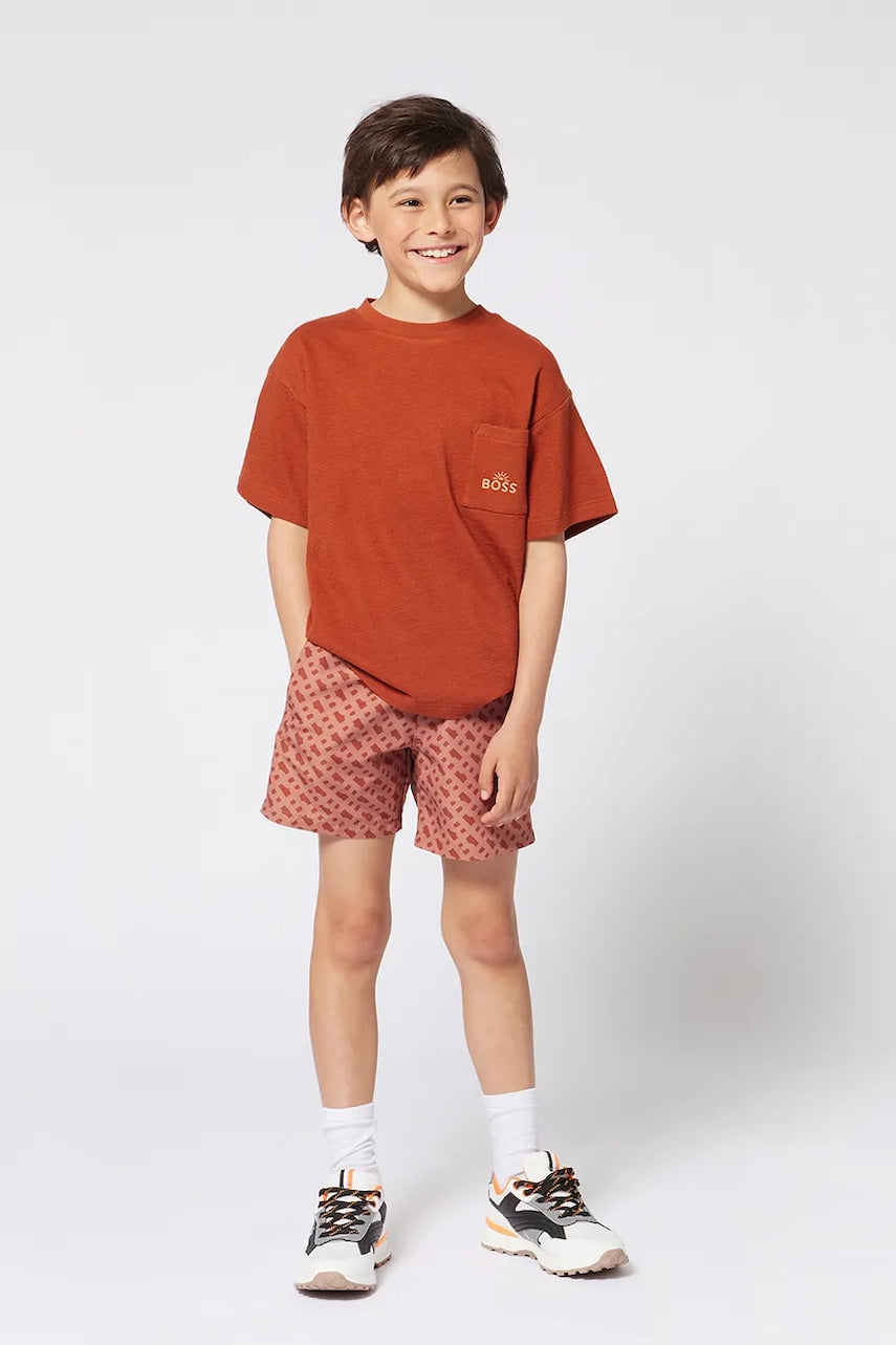 Dječje kratke hlače za kupanje BOSS boja: narančasta, J51974