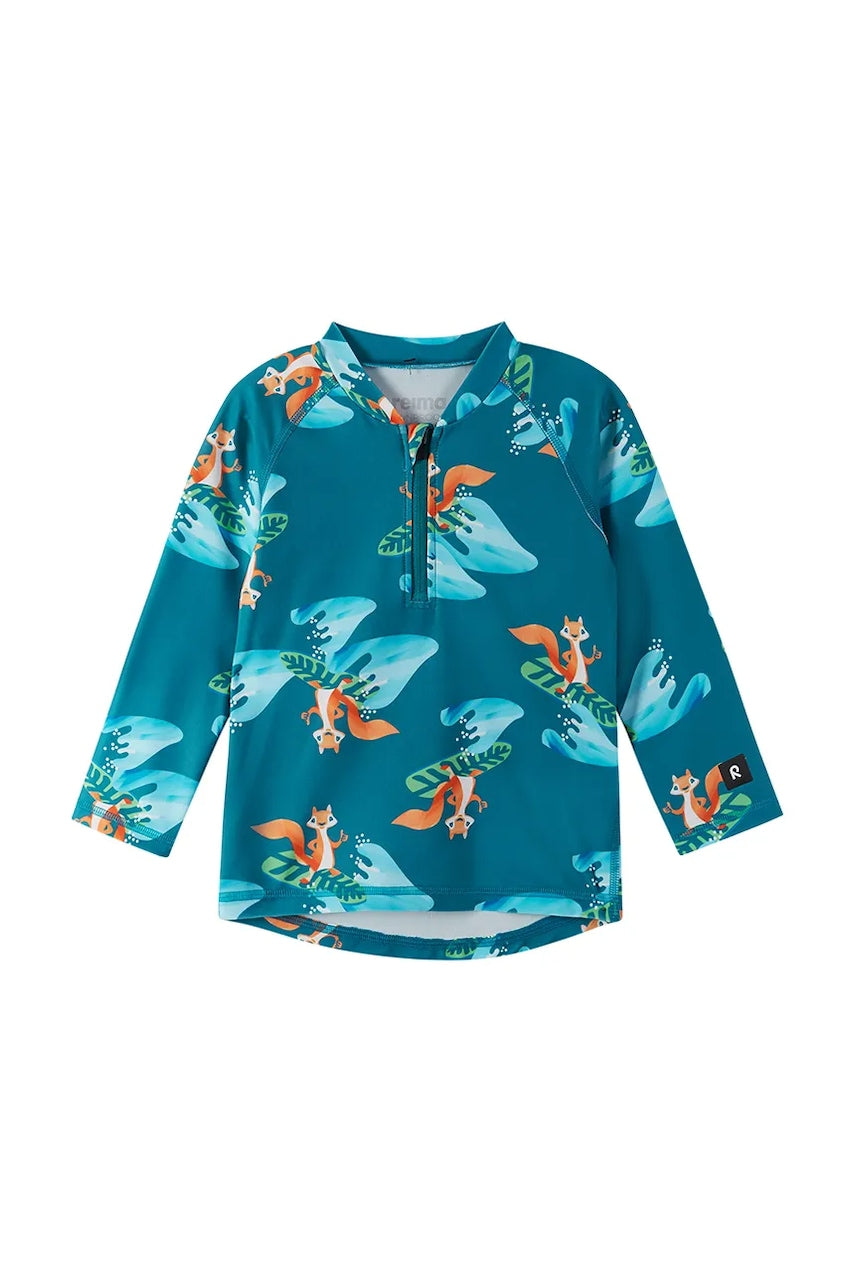 Majica dugih rukava za kupanje za bebe Reima Tuvalu boja: zelena, 5200133A