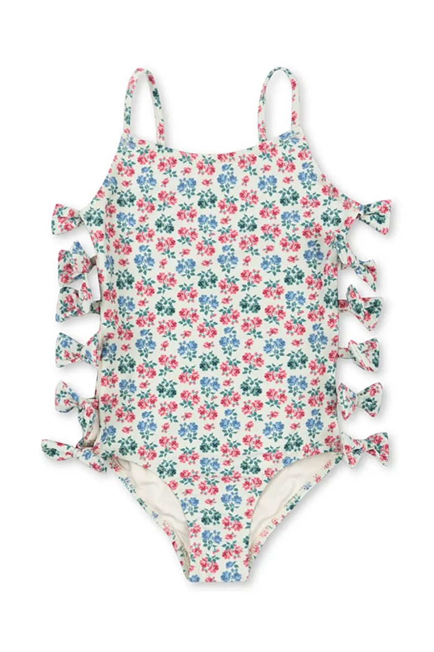 Enodelne otroške kopalke Konges Sløjd EDITH SWIMSUIT GRS zelena barva, KS102686