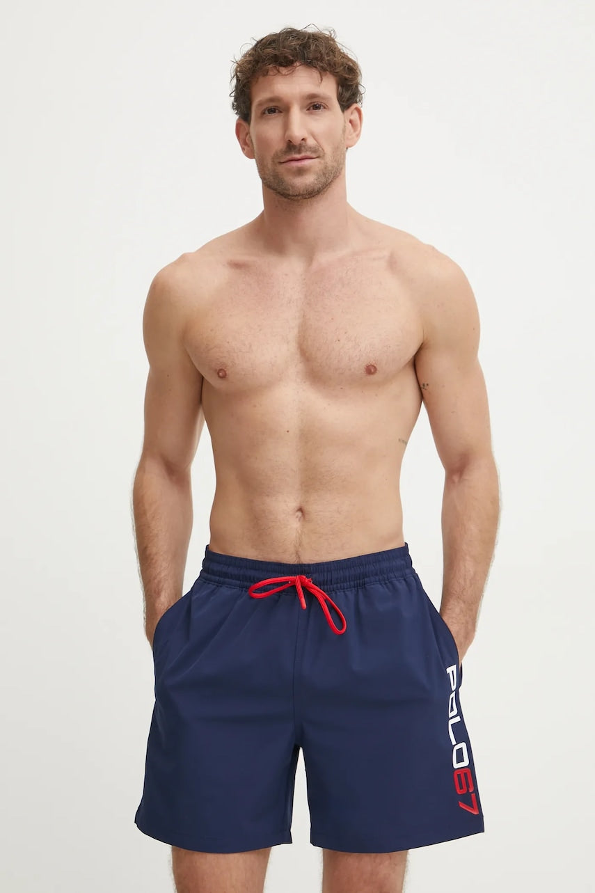 Kratke hlače za kupanje Polo Ralph Lauren boja: tamno plava, 710958076