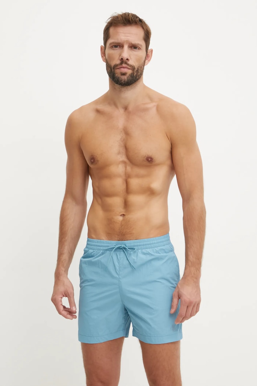 Kratke hlače za kupanje Calvin Klein boja: tirkizna, KM0KM01080