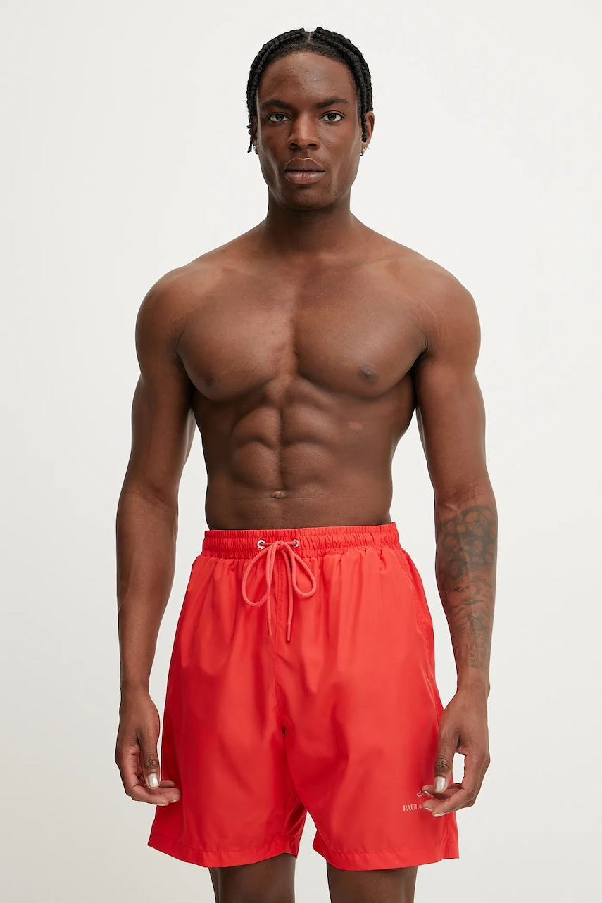 Kratke hlače za kupanje Paul&Shark boja: crvena, 25415000