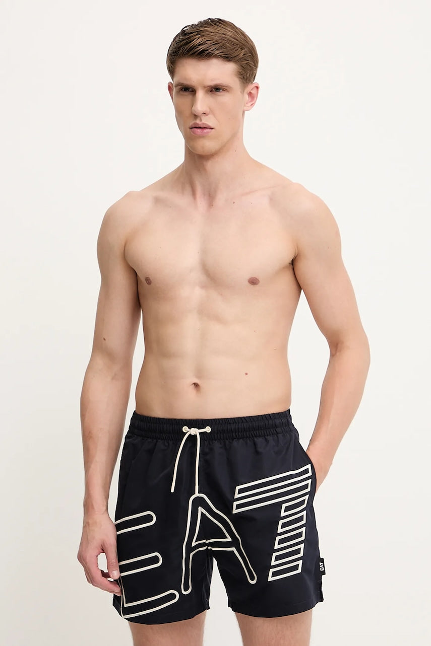 Kratke hlače za kupanje EA7 Emporio Armani boja: tamno plava, AF14655.7M000540