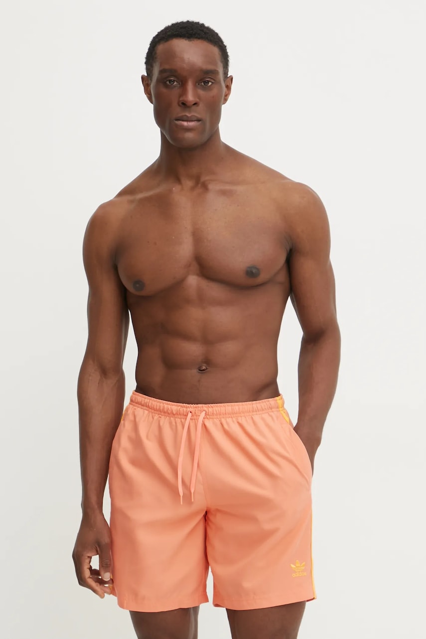 Kratke hlače za kupanje adidas Originals Adicolor boja: narančasta, JG3704