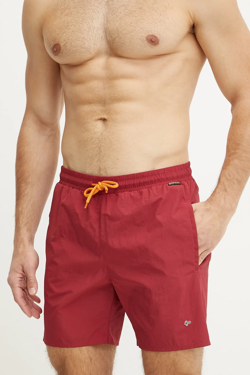 Kratke hlače za kupanje Napapijri V-Haldane boja: bordo, NP0A4HRZR1E1