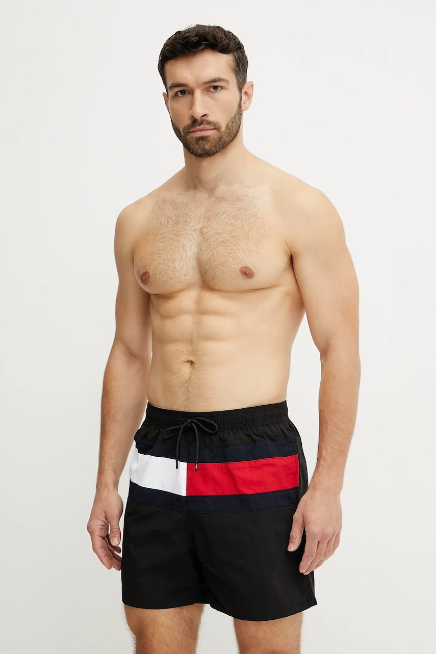Kratke hlače za kupanje Tommy Hilfiger boja: crna, UM0UM03474