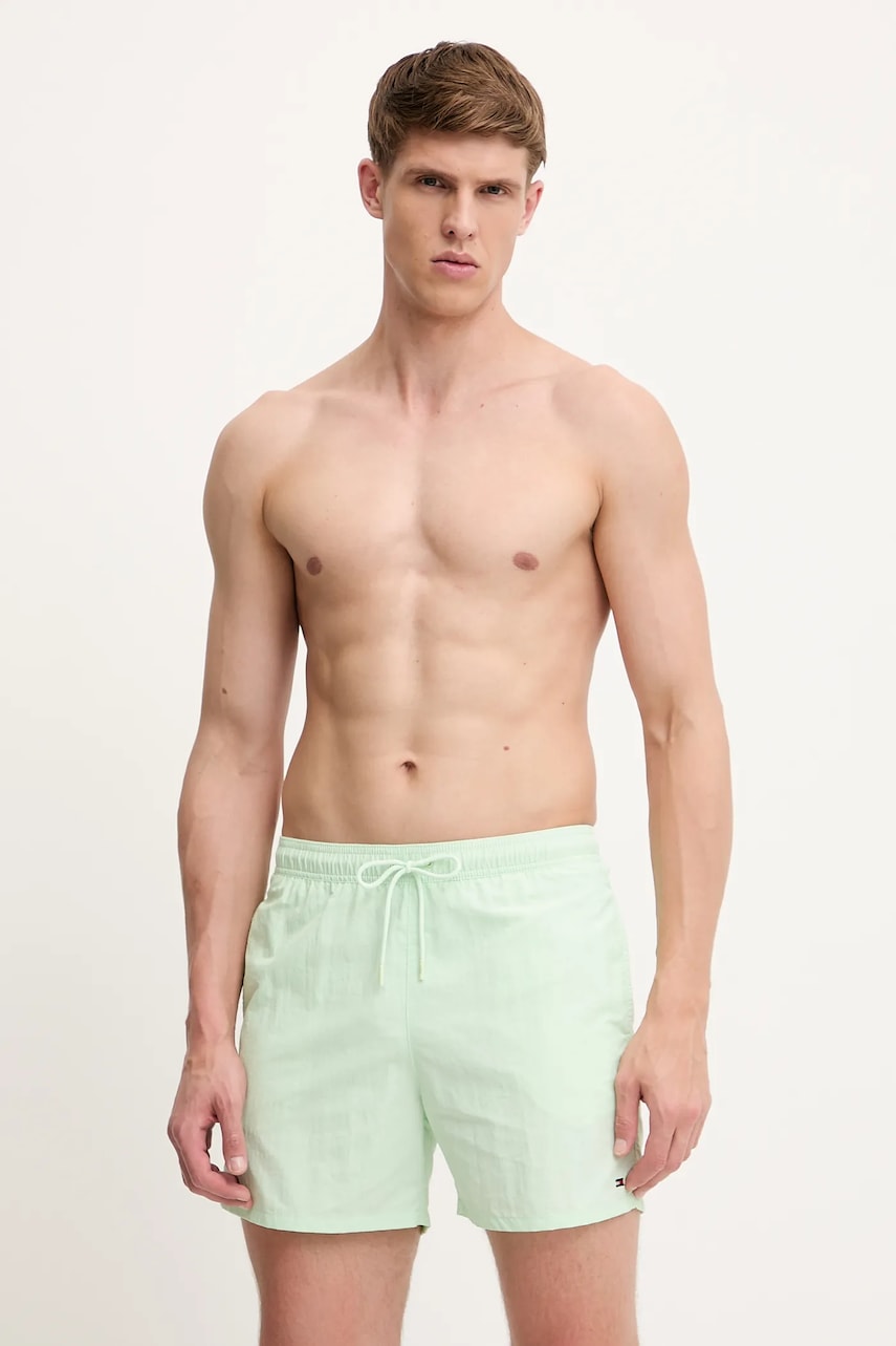 Kratke hlače za kupanje Tommy Hilfiger boja: zelena, UM0UM03477