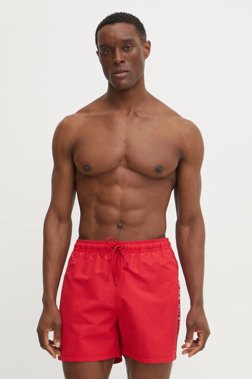 Kratke hlače za kupanje Tommy Hilfiger boja: crvena, UM0UM03481