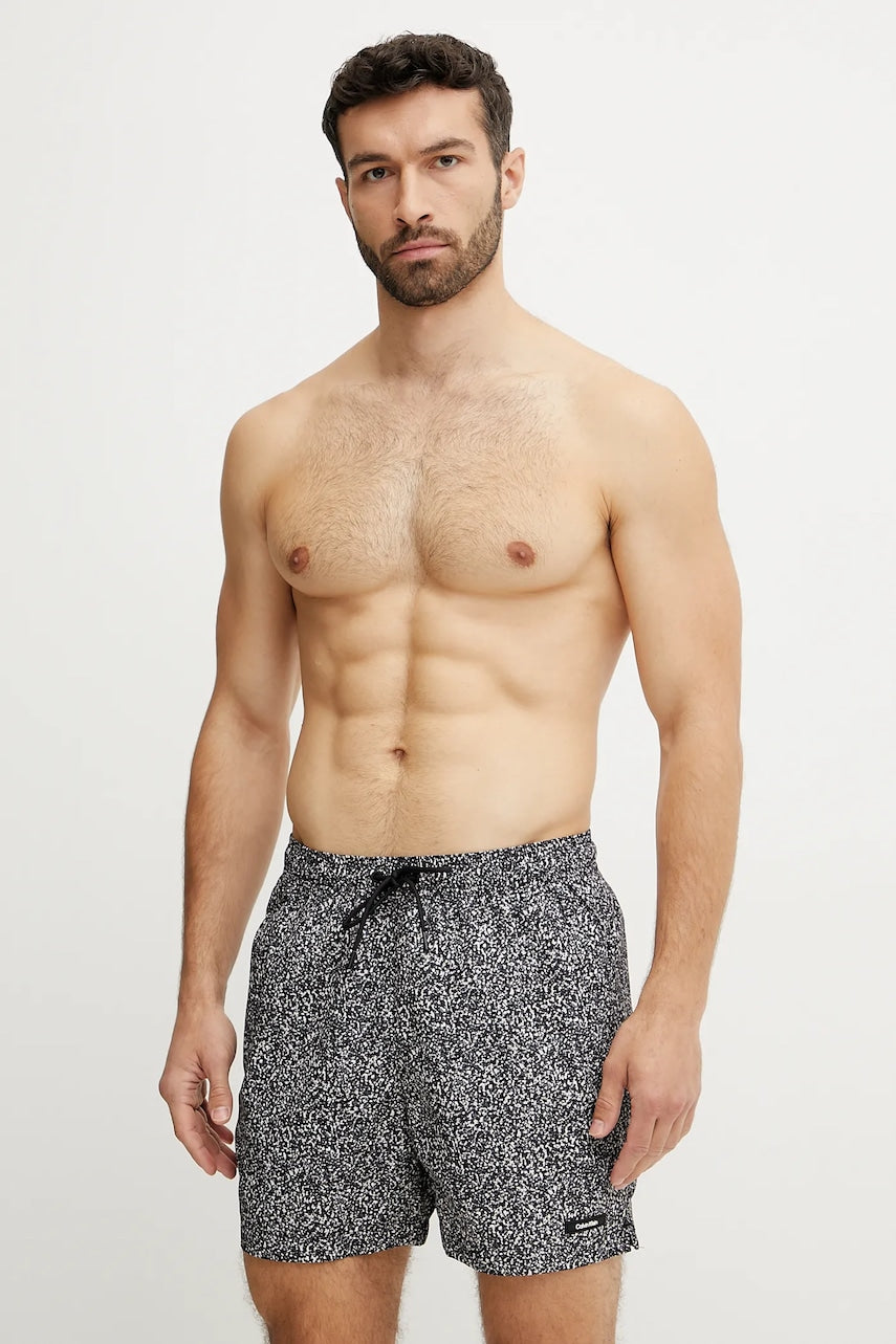 Kratke hlače za kupanje Calvin Klein boja: crna, KM0KM01120