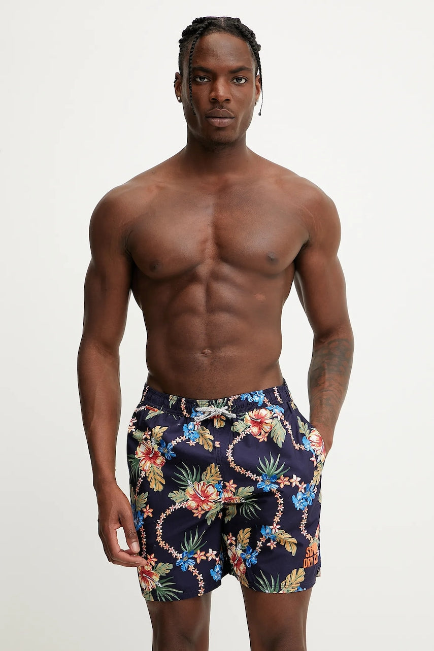 Kratke hlače za kupanje Superdry boja: tamno plava, M3010242A-F7B