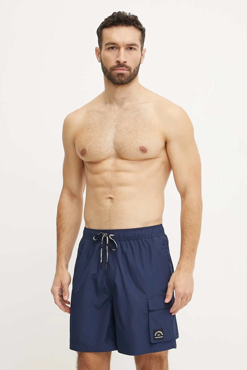 Kratke hlače za kupanje Karl Lagerfeld boja: tamno plava, A1M46055