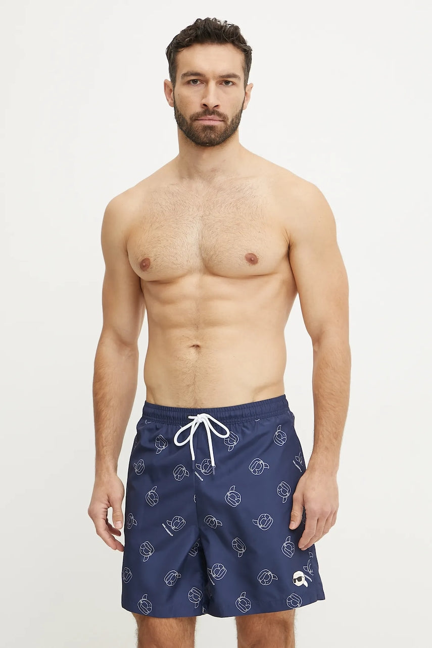 Kratke hlače za kupanje Karl Lagerfeld boja: tamno plava, A1M46060