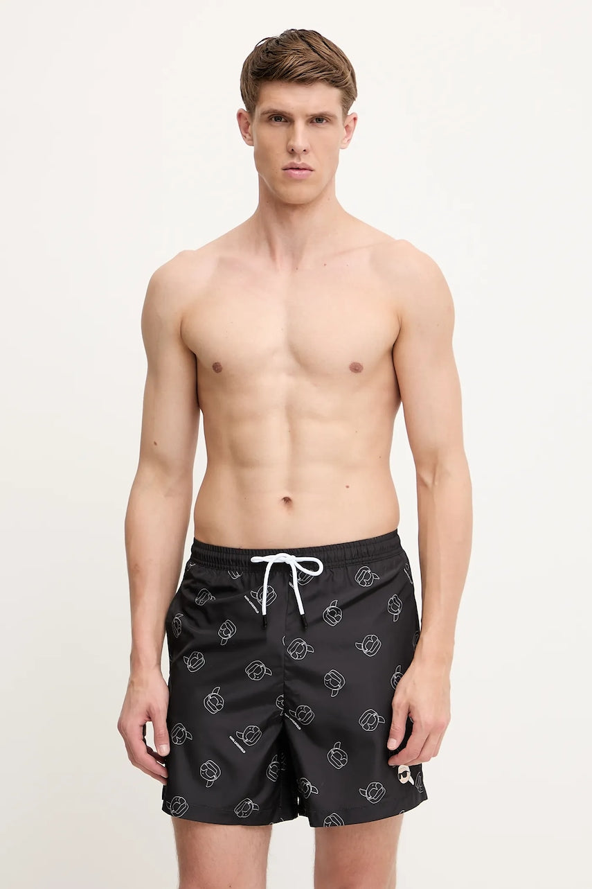 Kratke hlače za kupanje Karl Lagerfeld boja: crna, A1M46060