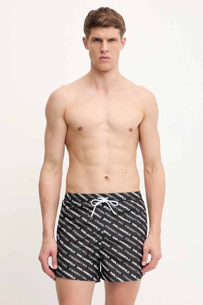 Kratke hlače za kupanje Karl Lagerfeld boja: crna, A2M46063