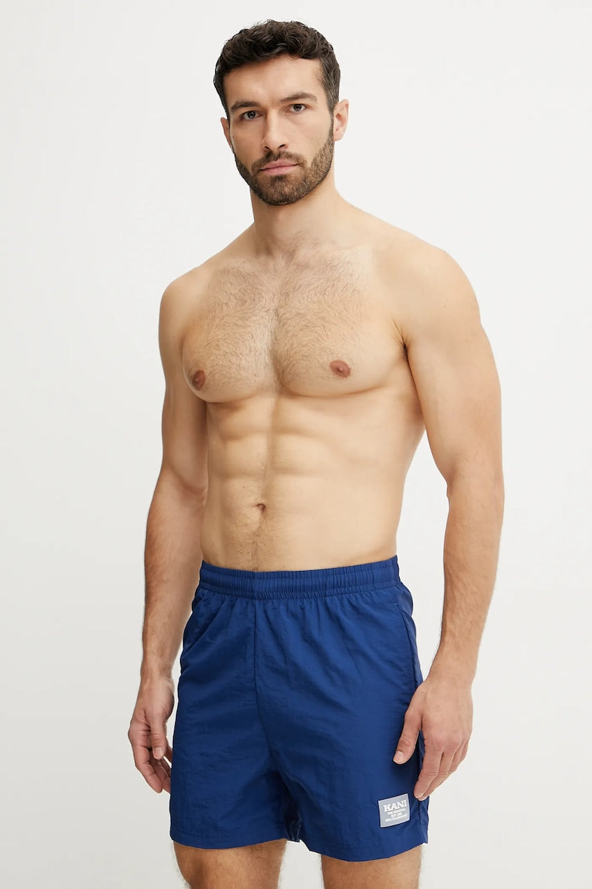 Kratke hlače za kupanje Karl Kani boja: tamno plava, PD00002479