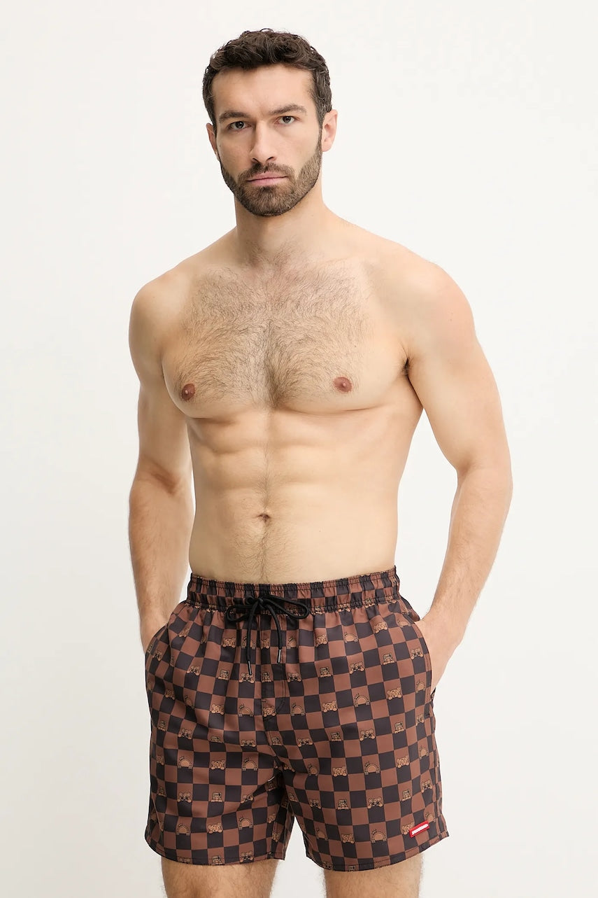 Kratke hlače za kupanje Sprayground boja: smeđa