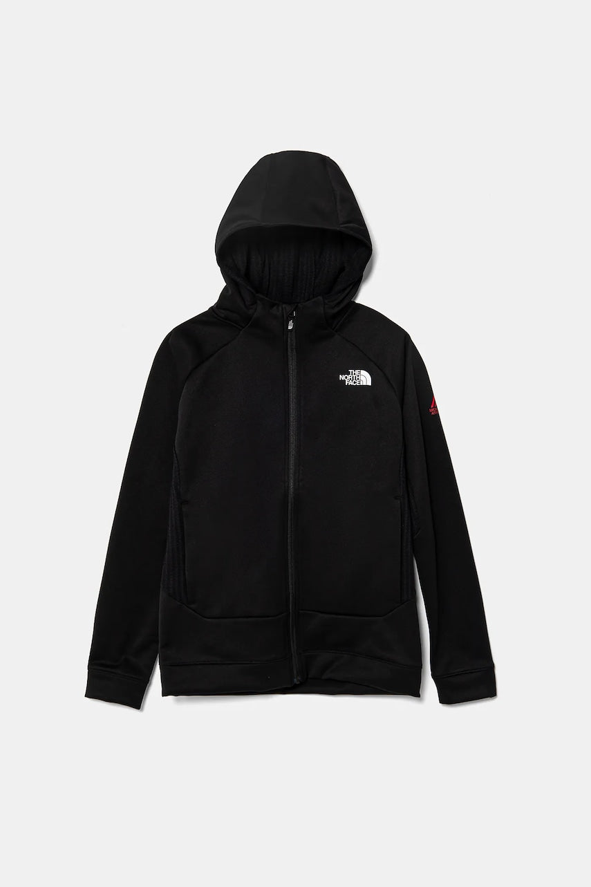 Dječja dukserica The North Face MOUNTAIN ATHLETICS FULL ZIP HOODIE boja: crna, s kapuljačom, bez uzorka, NF0A89HZKY41