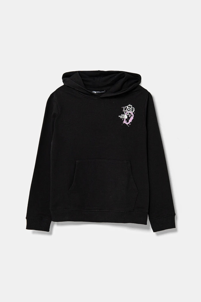 Dječja pamučna dukserica The North Face GRAPHIC RELAXED HOODIE boja: crna, s kapuljačom, s tiskom, NF0A8AXRJK31
