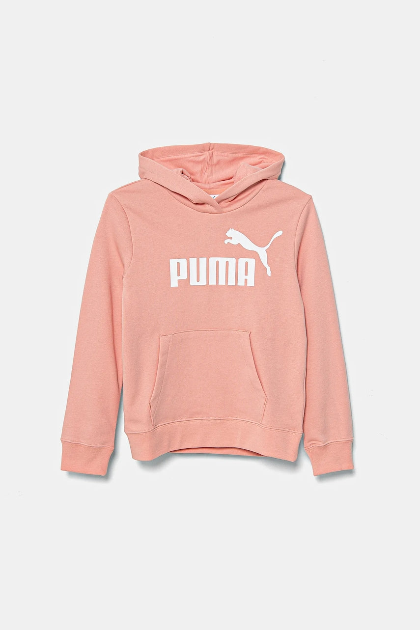 Otroški pulover Puma ESS No. 1 Logo Hoodie TR oranžna barva, s kapuco, 684897