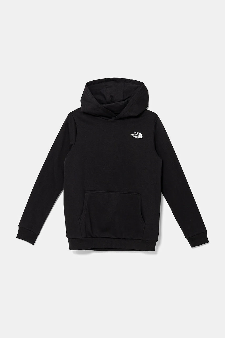 Otroški pulover The North Face TEEN SIMPLE DOME HOODIE črna barva, s kapuco, NF0A8AXVJK31