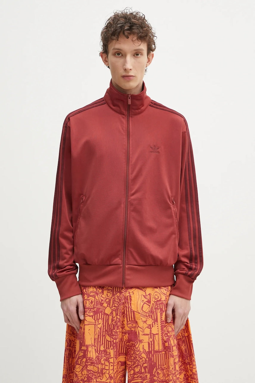 Pulover adidas Originals Firebird Tracktop moški, bordo barva, JP2545