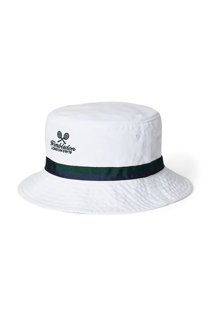 Dječji pamučni šešir Polo Ralph Lauren Wimbledon Collection boja: bijela, od tanke pletenine, 322970406001