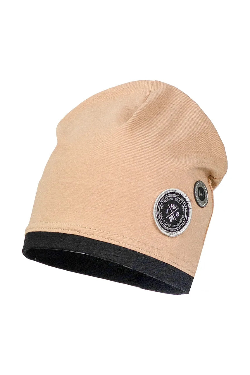 Dječja kapa Jamiks CASPIAN boja: smeđa, od tanke pletenine, JWH198