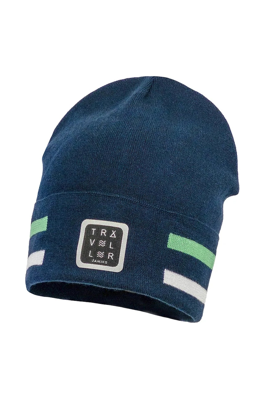 Pamučna kapa za djecu Jamiks WERUM boja: tamno plava, od tanke pletenine, JWH025
