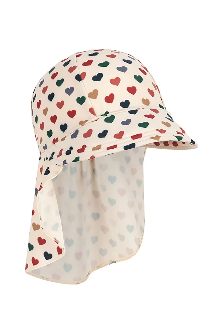 Otroška baseball kapa Konges Sløjd MANUCA FRILL SUN HAT GRS bež barva, KS102512