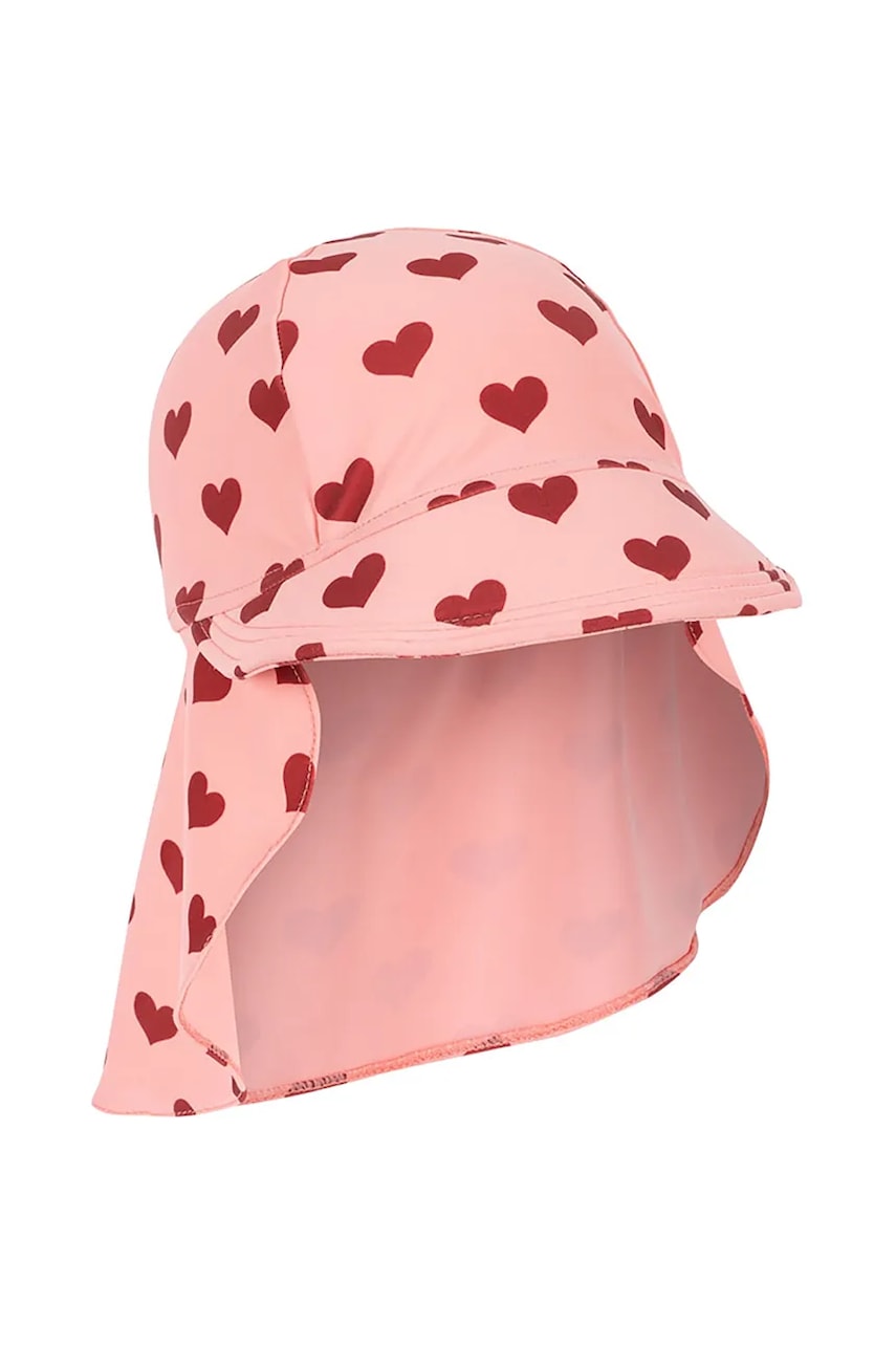 Otroška baseball kapa Konges Sløjd MANUCA FRILL SUN HAT GRS roza barva, KS103286